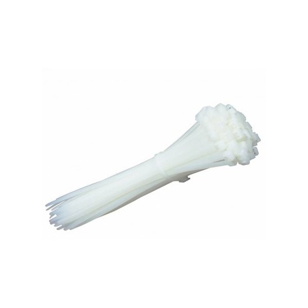 Cable Tie, 1 in L, Nylon, 250 PK